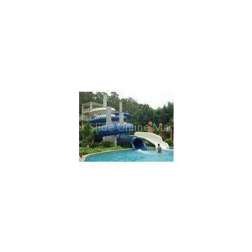 Fiberglass Closed spiral water slide , swimming pool water slide