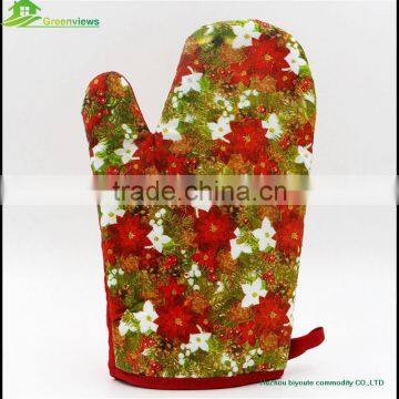 Fancy proximity gloves Cotton Oven household gloves printed quilted cotton fabric kitchen microwave oven glove