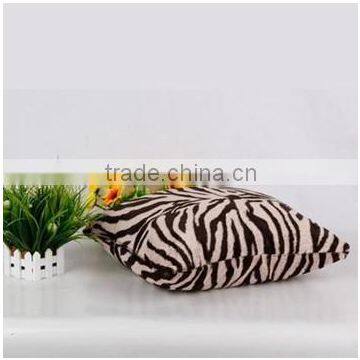 2014 Xinbo various color zebra strip coral fleece cushion