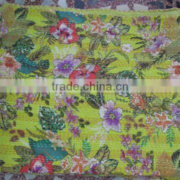 Wholesale Floral Printed Queen kantha quilt Reversible kantha Gudari for Christmas Gift