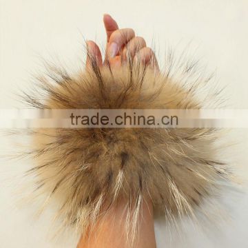 100% genuine raccoon fur cuff/ real fur cuff