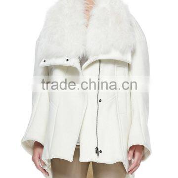 Top Quality Fur Collar Felt Long Winter Coat photo-2