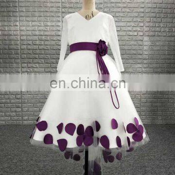 Fancy Real Sample Light Purple Color Little Princess Cinderella Flower Girl Dress Patterns