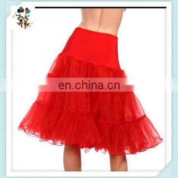 Cheap Adult Womens Party Wear Long Red Chiffon Petticoat HPC-2453