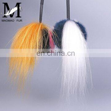 Fashionable High Quality Bag Charm Owl Keychains Luxury Car Keychains Pendant of Mink Fur photo-2