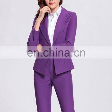 Women professional suit lapel top & pants working suits for office lady