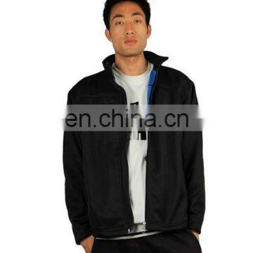 black polar fleece lining polyester jacket