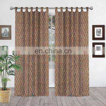 Ethnic Indian Hand Block Printed Curtains 100% Cotton Home Decor Window Curtains Balcony Tapestry