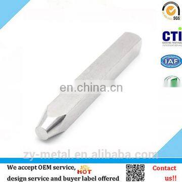 Professional 1215 steel square cnc machining blade shaft with zinc coating