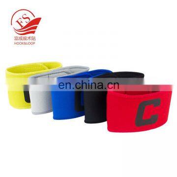 Neoprene detachable closure stretchy team soccer captain arm band