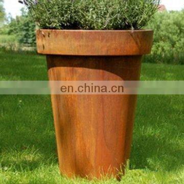 High Quality Corten Steel Planters Box Flower Pots photo-3