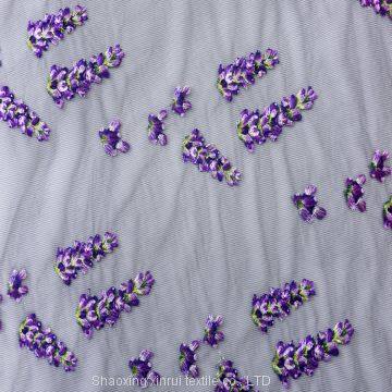 Flower Patterns Spandex Embroidery on Lace Fabric photo-2