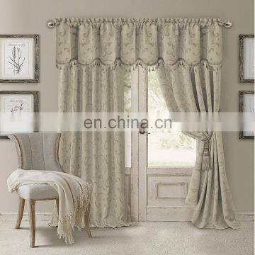 Blackout decorative living room / bedroom valance curtains jacquard