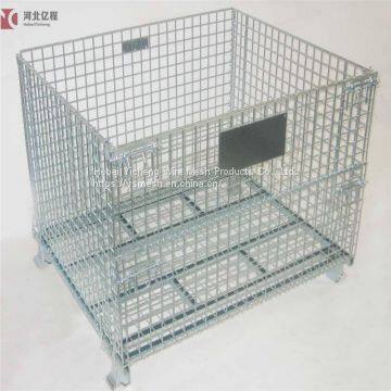 Heavy Duty collapsible steel wire Mesh pallet container with best price