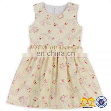 Tiny Flower Sleeveless Dress Baby Cotton Frocks Designs Little Girl Model Top 100