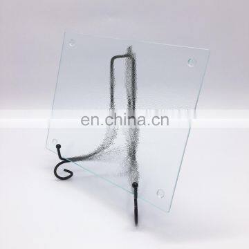 China Supplier Clear Tempered Glass Chopping Board With Rough Edge