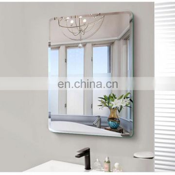 Polished acid resistant clear waterproof 5 mm wall-mounted clear polished bevel edges bathroom mirror