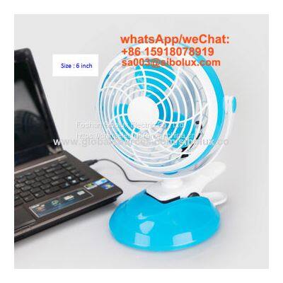 6 inch USB portable table fan and clip 2 in 1 mini fan/desk fan