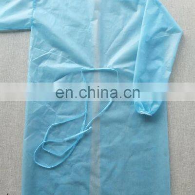 Disposable Isolation CPE Gown Disposable Blue Plastic Isolation Gown photo-2