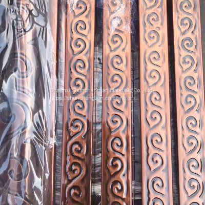 Embossed Copper Plating Antique Bronze Color Stainless Steel Pipe for Gate Guardrail