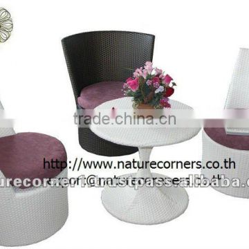 TF0758 Outdoor Balcony Rattan Chair and Coffee Table