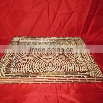 Mother of pearl serving trays