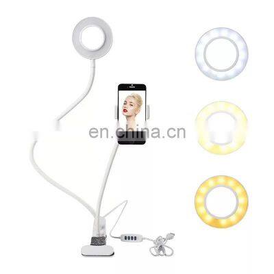 2020 Personality LED selfie light ring with phone holder for live and make up