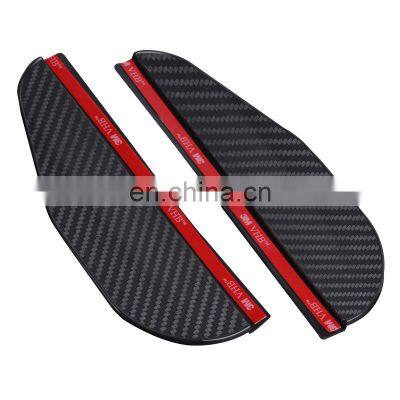 New Carbon Fiber Texture, Universal Car Window Visor Rearview Mirror Rain Cover Eyebrow