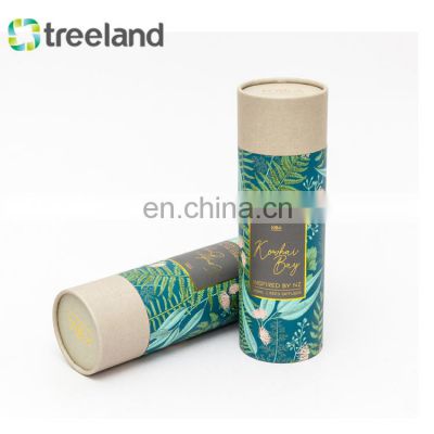 Custom High Quality Paper Tube  Cardboard Cylinder packaging round box with Curled Edges