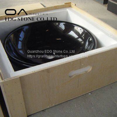 China Shanxi black granite natural stone sink with factory direct sale price