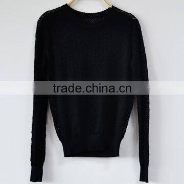 Women Pullover Round Neck Sweater Summer Breathable Sweater for Women