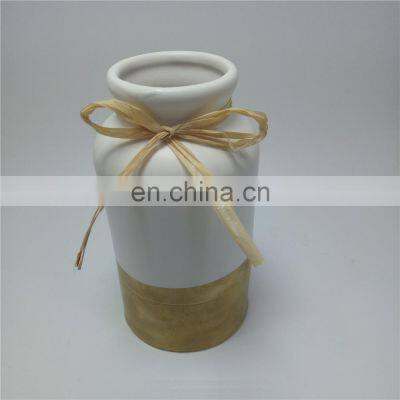 White Compote Decorative Porcelain Ceramic Flower Vase