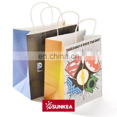 Sunkea custom printed packaging promotional paper bags