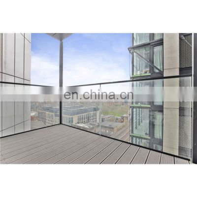 Aluminum Deck Railing/glass Balustrade/ U Channel Glass Railings