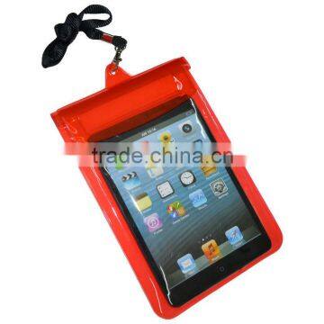 Red pvc water dry bag neck hanging bag for mini