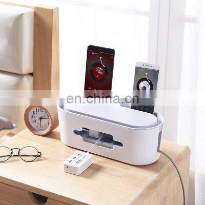 Stocked Multi-functional Ecofriendly Material ABS Plug Storage Organizer Box with Lid