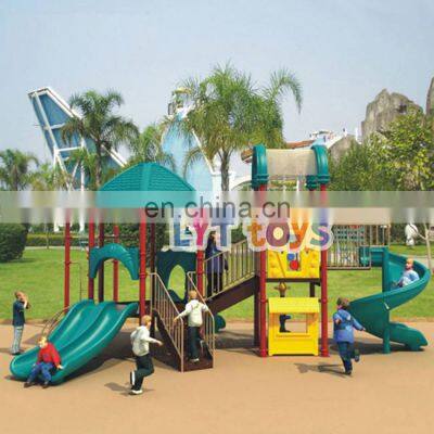 Children outdoor playground equipment plastic slide and swing set