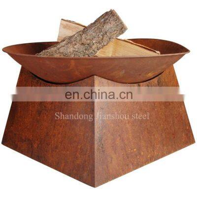 China Factory Outdoor Corten Steel Fire Pit 80cm Diameter Weathering Steel Fire Pit Bowl Indoor Fire Bowls photo-3