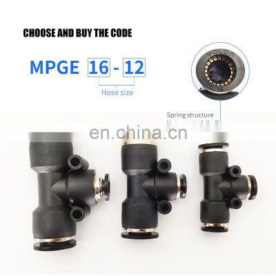 MPGE OD4mm 6mm 8mm 10mm 12mm 16mm Three Way Variable Diameter Push in Fitting photo-5