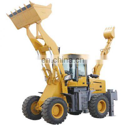 HW25-30 4 wheels backhoe loader 0.25cbm digger 1.2m3 loader 90KW wheel mounted backhoe excavator loader