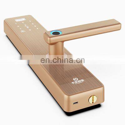 Baking Varnish Door Bell Function Electronic Digi Biometric Fingerprint Lock With Anti-open Alarm photo-2