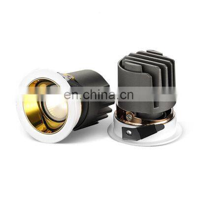 Adjustable Brightness and CCT Recessed COB Spot Light Super Bright Anti-glare Dimmable LED Down Light