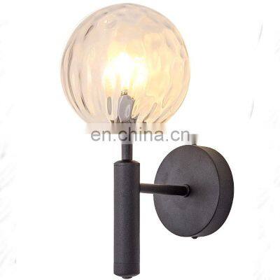 Glass Bedroom Bedside Wall Lamp Modern Sconce for Bedroom Living Room Nordic Aisle LED Wall Light