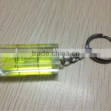 PMMA Square bubble level with key chain circular level vial,circular, square vial,Gradienter level bubbles