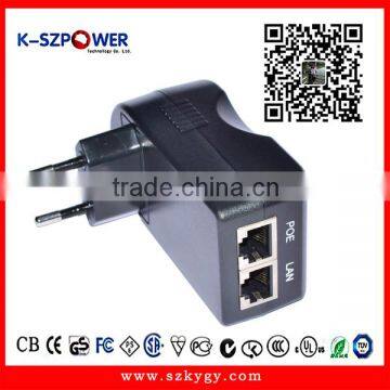 POE-24, 24-Watt Power over Ethernet Power Supply 24v1a POE adapter with EU US UK plug