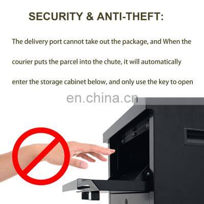 Home Large Package Waterproof Outside Metal Steel Letter Mail Mailbox Post Wall photo-5