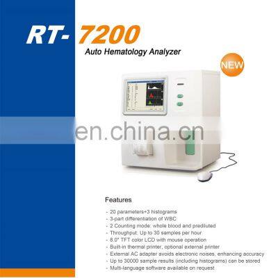 RT-7200 Hematology Analyzer 3 Part Hematology Analyzer for Clinic Hospitals / Laboratory / Lab Medical Instruments
