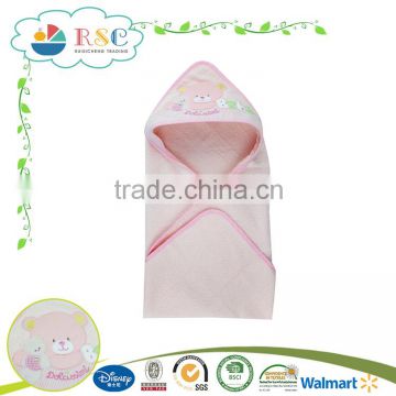 100% cotton towel baby hooded towel soft touch