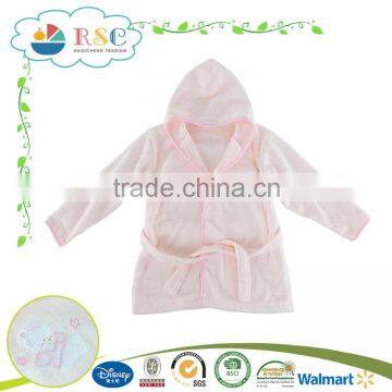 100% cotton hooded bath robe for kids