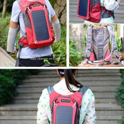 Outdoor Solar Panel Backpack Business Laptop Backpack With USB Charger Port